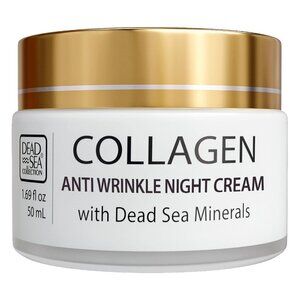 Dead Sea Collection Moisturizing Night Face Cream with 3X Collagen – Anti-Aging